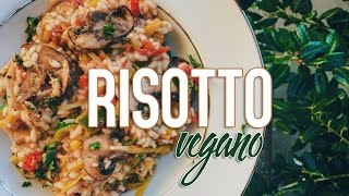 Un Risotto Vegano  Champiñones Puerros y Queso Parmesano Vegano [upl. by Kolnick]