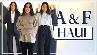 ABERCROMBIE HAUL amp SIZING GUIDE  TAILORED PANTS KNITWEAR amp MORE [upl. by Arrekahs]