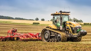 CAT Challenger 765C amp Fendt 724  Planting Stubble Turnips [upl. by Attalie]