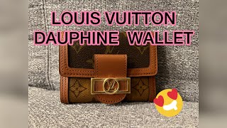 LOUIS VUITTON DAUPHINE WALLET ❤️ Unboxing amp Reveal  LV DAUPHINE wallet [upl. by Born965]