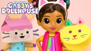 Creating Kitty Cards for the Ones You Love  GABBYS DOLLHOUSE TOY PLAY ADVENTURES [upl. by Ariday]