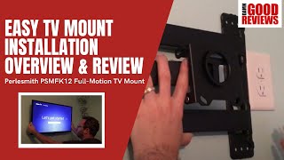 Easy TV Mount Installation Overview  Perlesmith PSMFK12 TV Mount Install and Review [upl. by Ilonka]