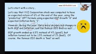 APT2 Arbitrage Pricing Theory amp Idiosyncratic Risk Preview  FULL video at MBAbullshitcom [upl. by Anaya]