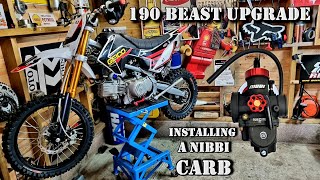 NEW Carb Install Nibbi 28mm on WPB 190cc [upl. by Emirac611]