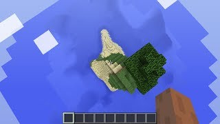 Minecraft survival island seed 1710 Good luck getting to the trees HAHAHAHAHAHA [upl. by Bertila]