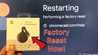 Google Chromecast 3rd Gen How to Factory Reset to the Very Beginning [upl. by Namya]