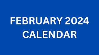 February 2024 Calendar with Holidays in USA UK India Canada Australia  February 2024 Holidays [upl. by Adnilemre63]