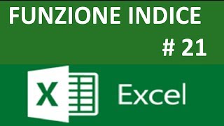 EP21 funzione INDICE di Excel formule e funzioni di RICERCA di Excel [upl. by Hackett]