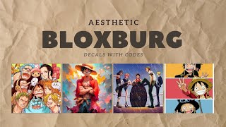 AESTHETIC ONE PIECE DECALS FOR BLOXBURG  ROBLOX [upl. by Dari]