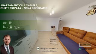 Ap cu 2 camere mobilat si utilat curte privata zona Broscarie [upl. by Currie]