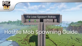 Minecraft Hostile Mob Spawning Guide  How to make an efficient Mob Farm  Minecraft Basic Mechanics [upl. by Allianora936]