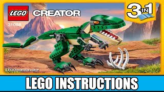 LEGO Instructions  Creator  31058  Mighty Dinosaurs Book 1 [upl. by Franek]