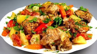 ОБЪЕДЕНИЕЗапеченная КАРТОШКА с МЯСОМ и Овощами в РУКАВЕ Супер рецепт в ДУХОВКЕ для ленивых [upl. by Patric]