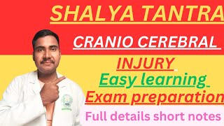 Cranio Cerebral Injuries  easy learning Craniocerebral Injuries  Shalya Tantra  शल्यतंत्र [upl. by Aneled]