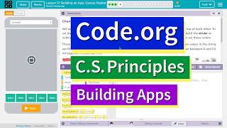 Building an App Canvas Painter Lesson 174 Tutorial with Answers Codeorg CS Principles [upl. by Quartas]