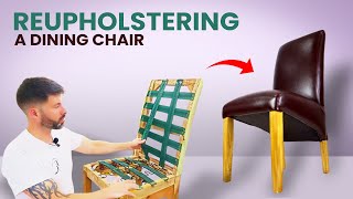 REUPHOLSTERING A CHAIR  UPHOLSTERY FOR BEGINNERS  FaceliftInteriors [upl. by Pearl]