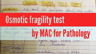 Osmotic fragility test OFT principal method clinical significancepro  pathology  MAC [upl. by Calderon]