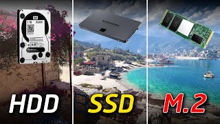 M2 NVME vs SSD vs HDD Loading Windows 10 and Games [upl. by Soren912]