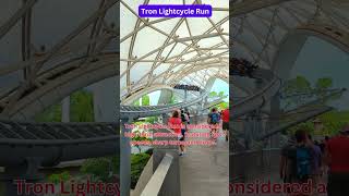 Tron Lightcycle Run A Visual Spectacle TronLightcycleRun MagicKingdom DisneyWorld [upl. by Olihs41]