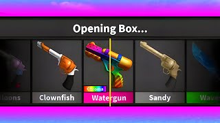 Unboxing CHROMA Watergun In Murder Mystery 2 [upl. by Chambers]