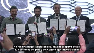 🤝✍️ Firman IMSS y SNTSS Convenio de Revisión Salarial 2024 lograron 8 por ciento de aumento [upl. by Ralyat]