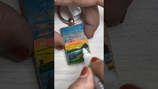 Scenery drawing on key ring shortsfeed trending youtubeshorts viralvideo scenerydrawing [upl. by Miarfe697]