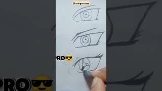 Drawing sharingan with red pen animedrawingviral [upl. by Savitt]