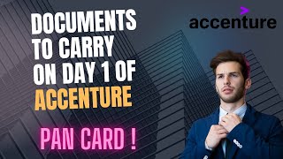 Required documents to carry on day 1 of Accenture Onboarding  Essential and non essential documents [upl. by Nylzor797]