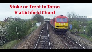 Cab View Stoke on Trent to Toton Via Lichfield Chord [upl. by Crofton]