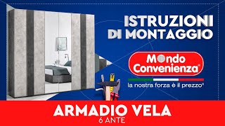 Istruzioni di montaggio Armadio Vela  MONDO CONVENIENZA [upl. by Sorvats]