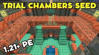 Best Minecraft TRIAL CHAMBER SEED Bedrock 121 Seeds Minecraft 121 Bedrock [upl. by Ahseia]