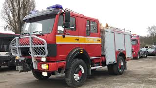 MercedesBenz SK 1622 4x4 4WD Feuerwehr 3000 Liter DoKA [upl. by Ahsirek]