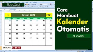 Cara Membuat Kalender Otomatis  Tutorial Excel  Bengkel Excel [upl. by Notlehs]