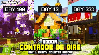 ADDON de CONTADOR de DIAS para MINECRAFT PE 120  contador de dias addon  MODS para MINECRAFT PE [upl. by Barbabas]