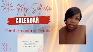 A selfcare calendar for the month of October selfchallenge positivevibes challenge [upl. by Japeth]