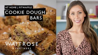 Fitwaffle Cookie Dough Bars  At Home  Waitrose [upl. by Kalmick]