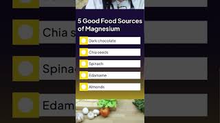 5 Good Food Sources of Magnesium health healthyfood haelthy shorts [upl. by Anehsat]