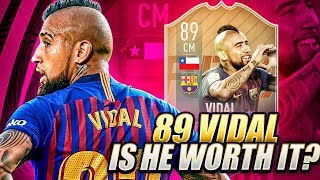 CHEAP 89 FLASHBACK VIDAL REVIEW USABLE POST TOTS FIFA 19 Ultimate Team [upl. by Bron]