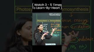 What is Difference Between quotPhotosynthesis amp Chemosynthesisquot With QuickShot Biology Poonam  neet [upl. by Shadow]