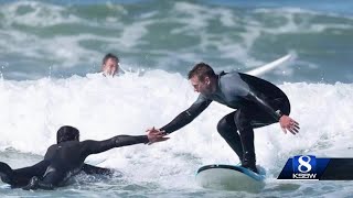 Veterans find solace in surfing at Capitola Beach [upl. by Ecallaw]