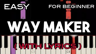 WAY MAKER  LYRICS   SINACH  SLOW amp EASY PIANO [upl. by Wake]