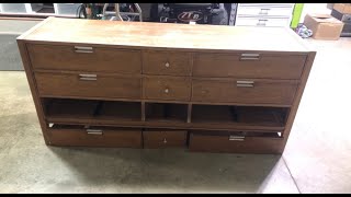 Workbench Project Full Video 12 min Repurpose Old Dresser into Drawers for Workbench [upl. by Ahseat]