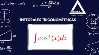 Cómo Resolver Integrales Trigonométricas con Coseno a la Cuarta Potencia  Guía Paso a Paso [upl. by Imogene]