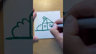 How to draw a house easy 🏡 [upl. by Pieter]