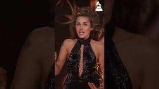 MILEY CYRUS Wins Best Pop Solo Performance For quotFLOWERSquot At The 2024 GRAMMYs mileycyrus [upl. by Behrens]