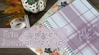 Erin Condren Journal Setup  Fall Journal  Bujo  Journal With Me [upl. by Beutner423]