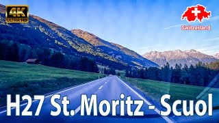 🇨🇭 St Moritz to Scuol  driving in Switzerland [upl. by Porta108]