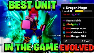 NEW Evolved Dragon Mage ALMIGHTY Is The BEST UNIT In Anime Defenders [upl. by Ahsiam183]