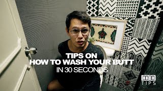 How to Poop and clean yourself with a Bidet  30 Second Tips [upl. by Huxham385]