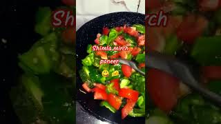 Shimla mirch paneerrecipetastyspicysabjiytshortsfoodielove for food channel 😋😋🧀🧀 [upl. by Cirted]